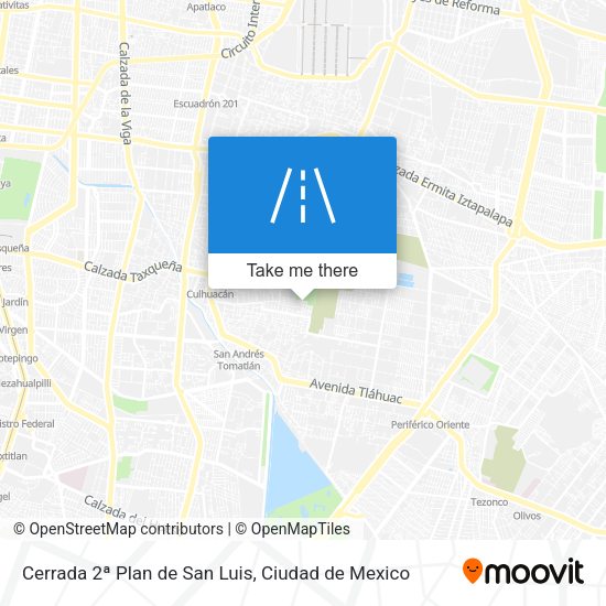Cerrada 2ª Plan de San Luis map