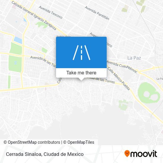 Cerrada Sinaloa map