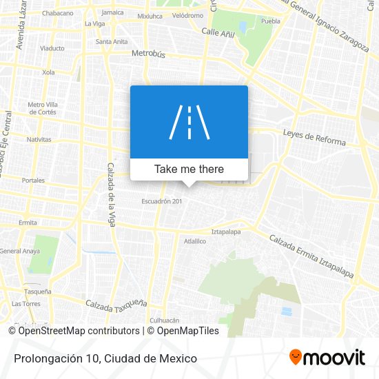 Prolongación 10 map