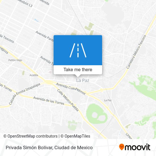 Mapa de Privada Simón Bolívar