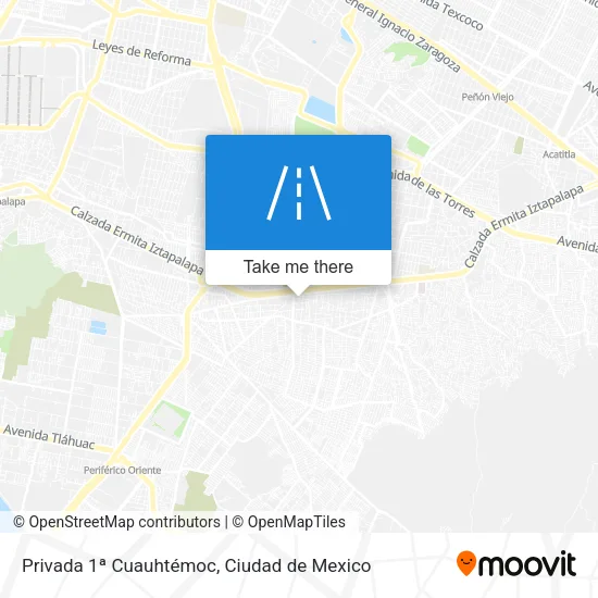 Mapa de Privada 1ª Cuauhtémoc
