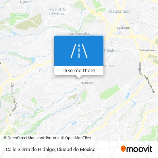 Mapa de Calle Sierra de Hidalgo
