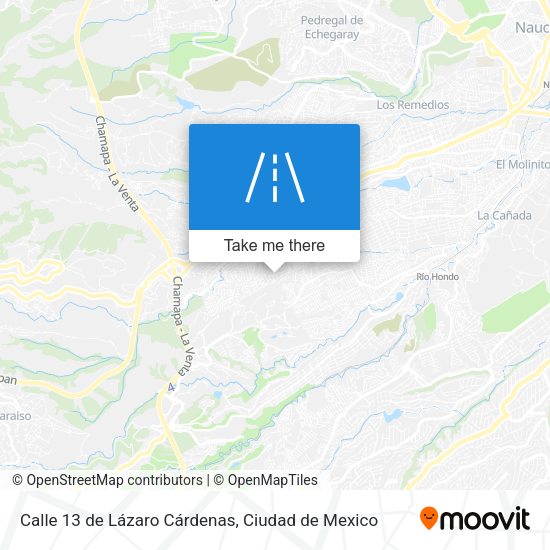 Calle 13 de Lázaro Cárdenas map