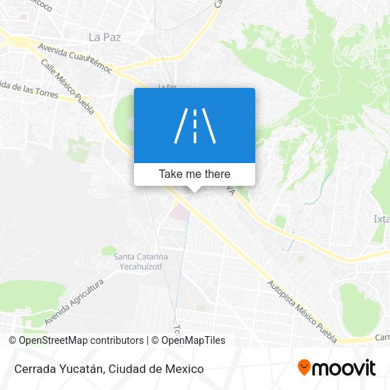 Mapa de Cerrada Yucatán