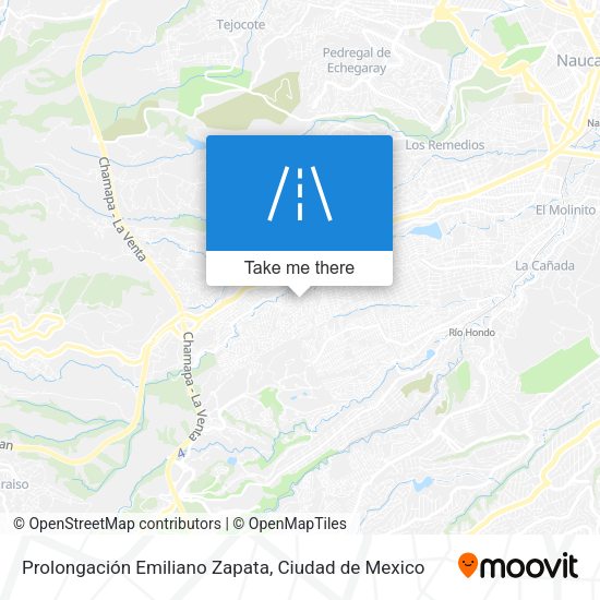 Prolongación Emiliano Zapata map