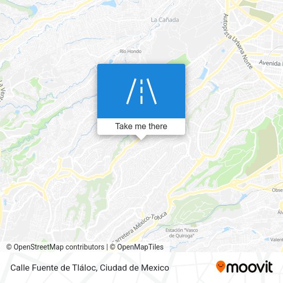 Calle Fuente de Tláloc map