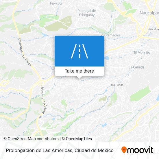 Mapa de Prolongación de Las Américas