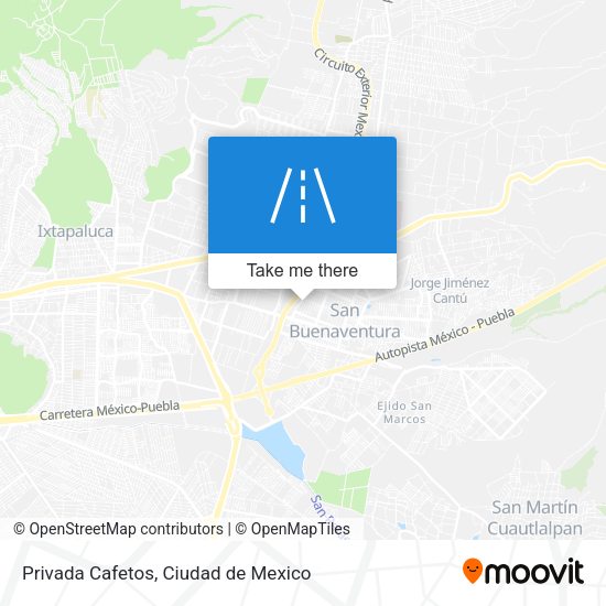 Privada Cafetos map