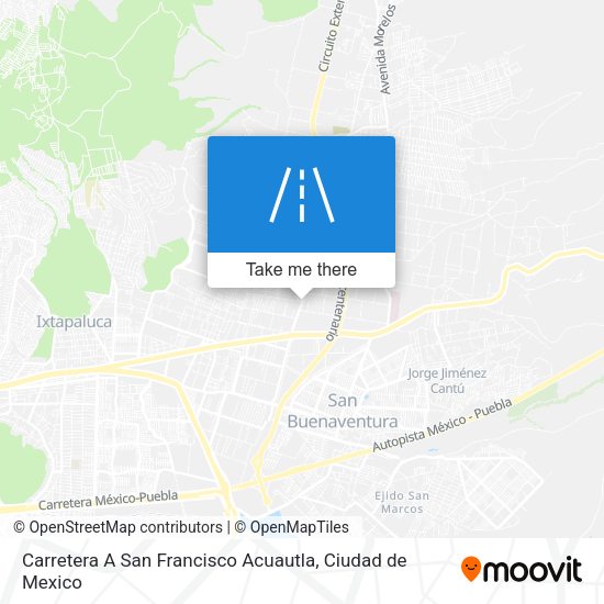 Mapa de Carretera A San Francisco Acuautla