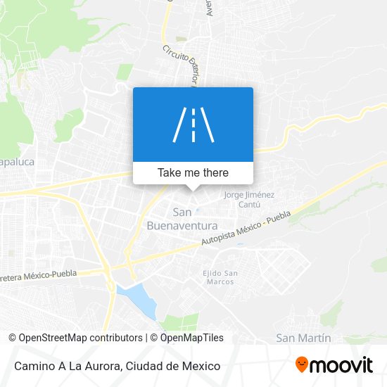 Camino A La Aurora map
