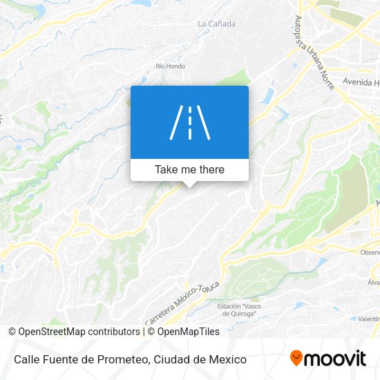 Mapa de Calle Fuente de Prometeo