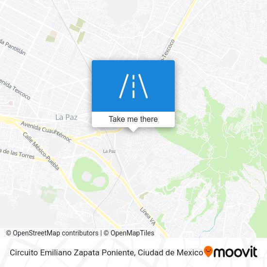 Circuito Emiliano Zapata Poniente map