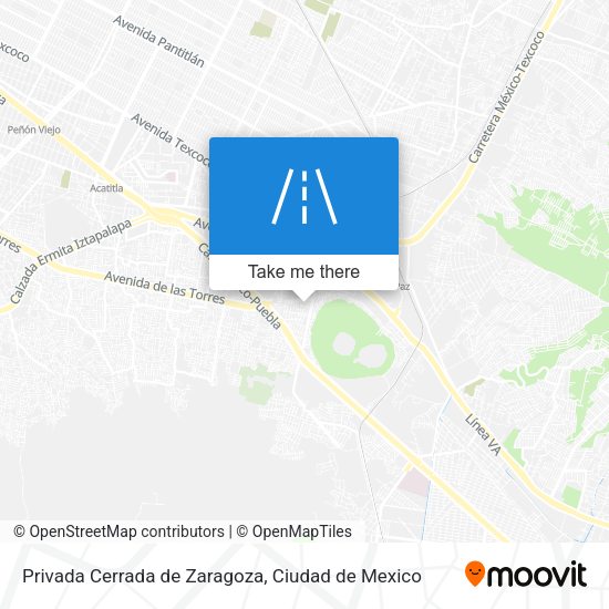 Mapa de Privada Cerrada de Zaragoza