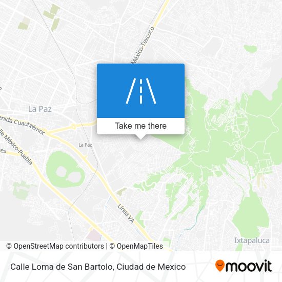 Mapa de Calle Loma de San Bartolo
