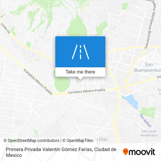 Primera Privada Valentín Gómez Farías map