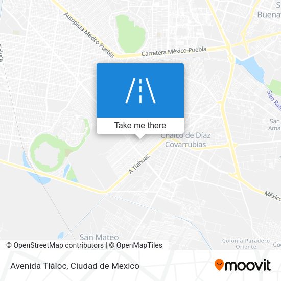 Mapa de Avenida Tláloc