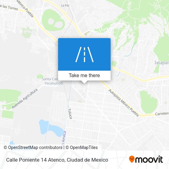 Mapa de Calle Poniente 14 Atenco