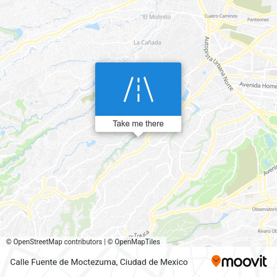 Calle Fuente de Moctezuma map