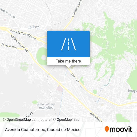 Avenida Cuahutemoc map