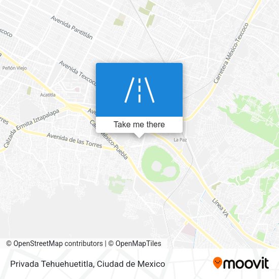 Mapa de Privada Tehuehuetitla