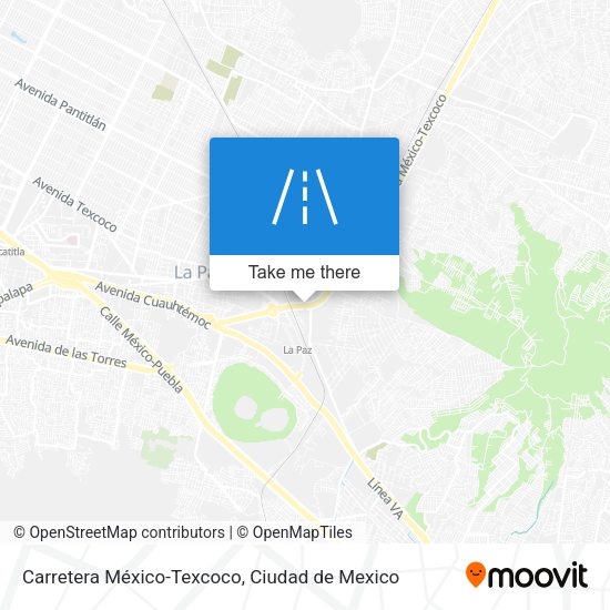 Carretera México-Texcoco map