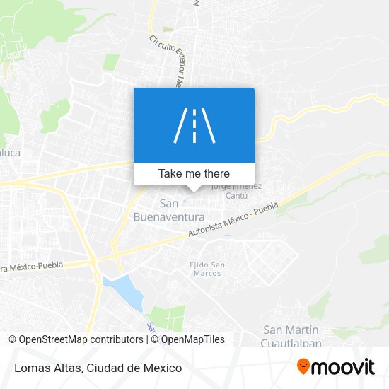 Lomas Altas map