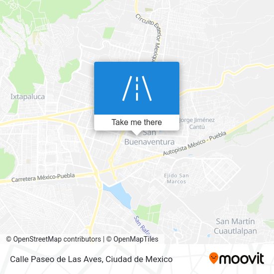 Calle Paseo de Las Aves map