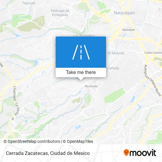 Cerrada Zacatecas map