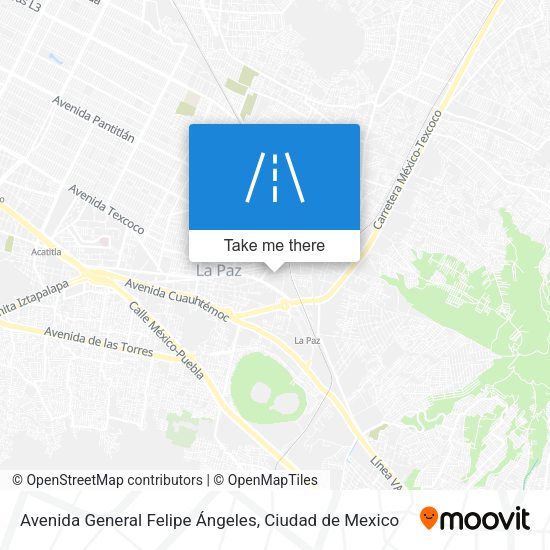 Avenida General Felipe Ángeles map
