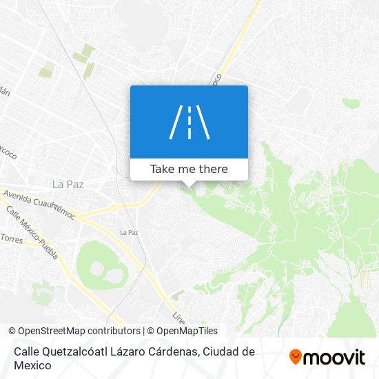 Calle Quetzalcóatl Lázaro Cárdenas map