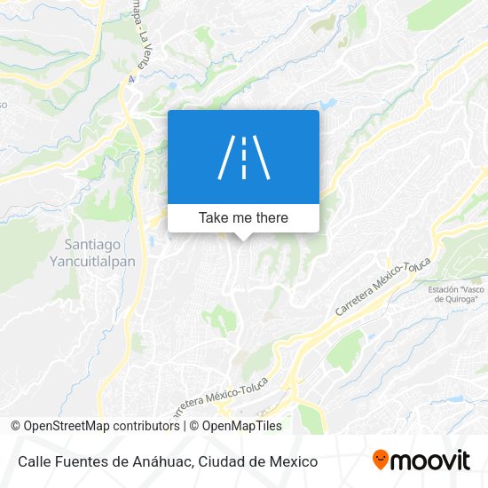 Mapa de Calle Fuentes de Anáhuac