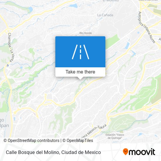 Mapa de Calle Bosque del Molino