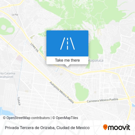 Privada Tercera de Orizaba map