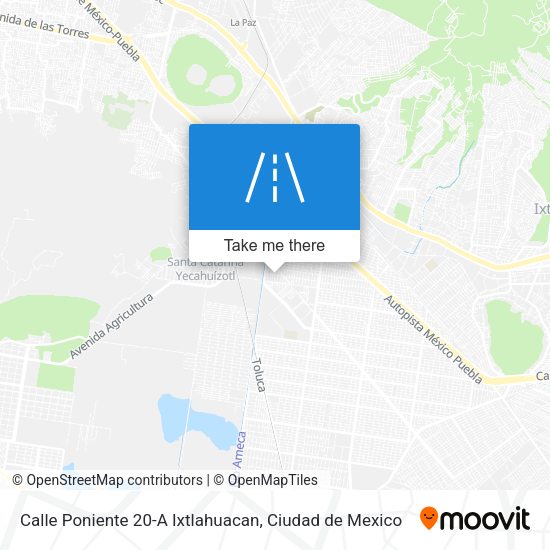 Calle Poniente 20-A Ixtlahuacan map