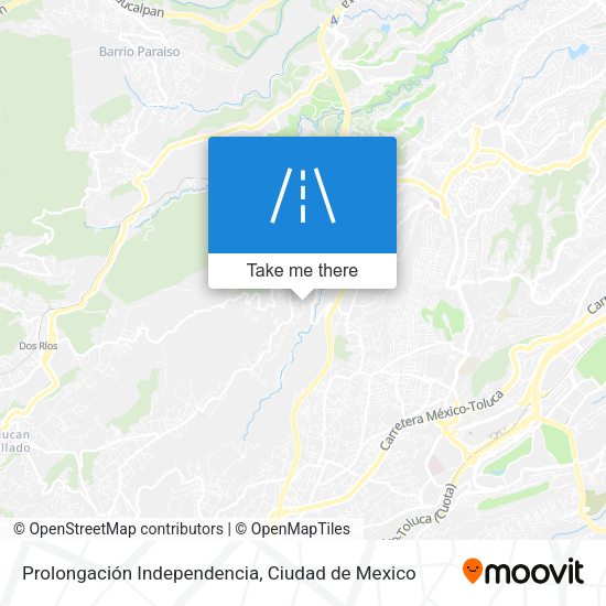 Prolongación Independencia map