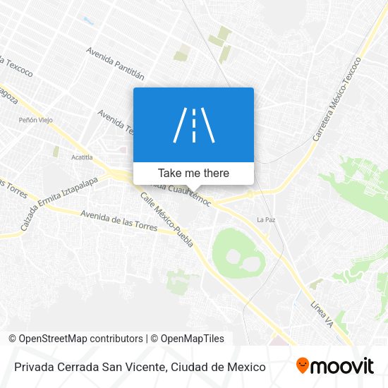 Mapa de Privada Cerrada San Vicente