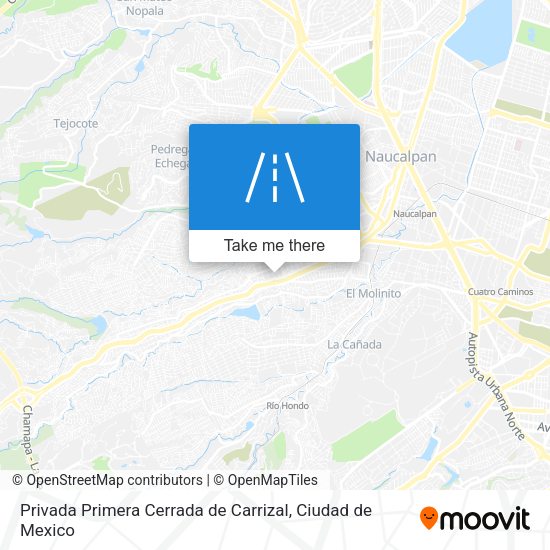 Mapa de Privada Primera Cerrada de Carrizal