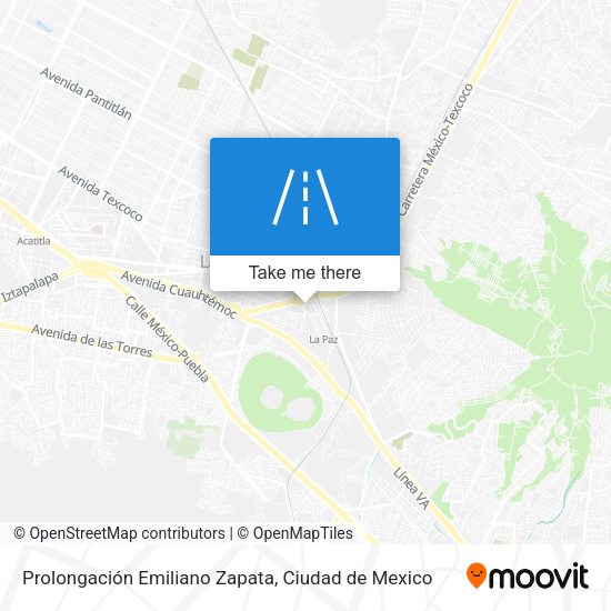 Prolongación Emiliano Zapata map