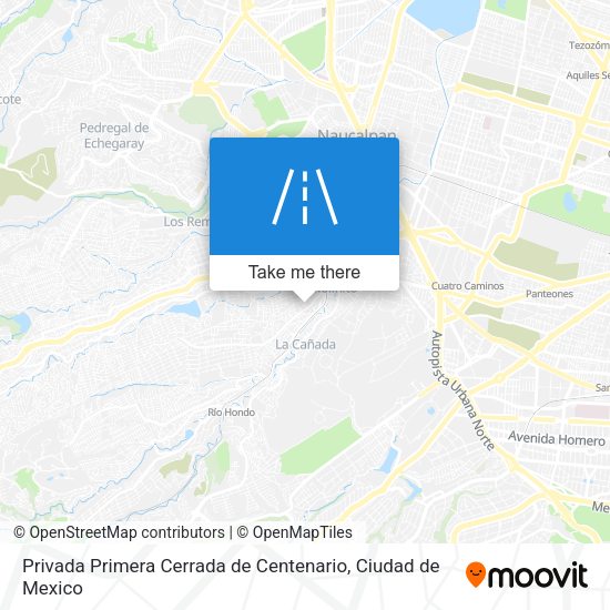 Privada Primera Cerrada de Centenario map