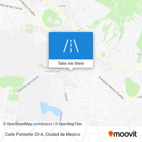 Calle Poniente 20-A map