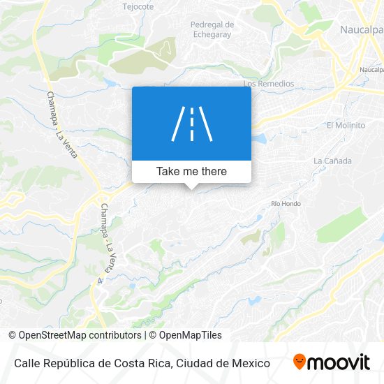 Mapa de Calle República de Costa Rica