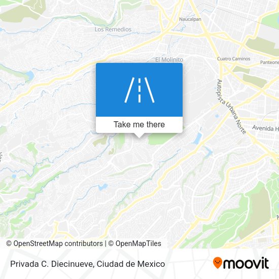 Mapa de Privada C. Diecinueve