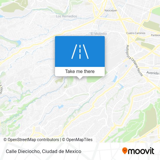 Mapa de Calle Dieciocho