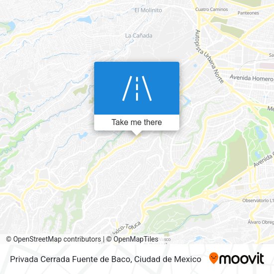 Privada Cerrada Fuente de Baco map