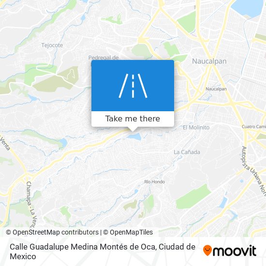 Mapa de Calle Guadalupe Medina Montés de Oca
