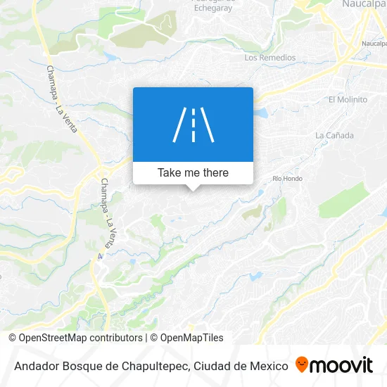 Andador Bosque de Chapultepec map