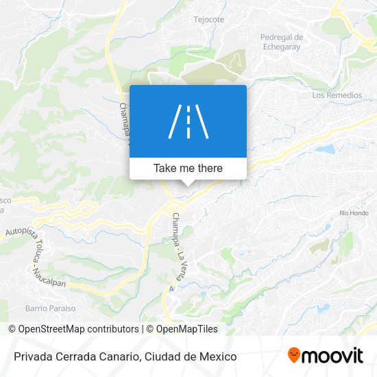 Privada Cerrada Canario map