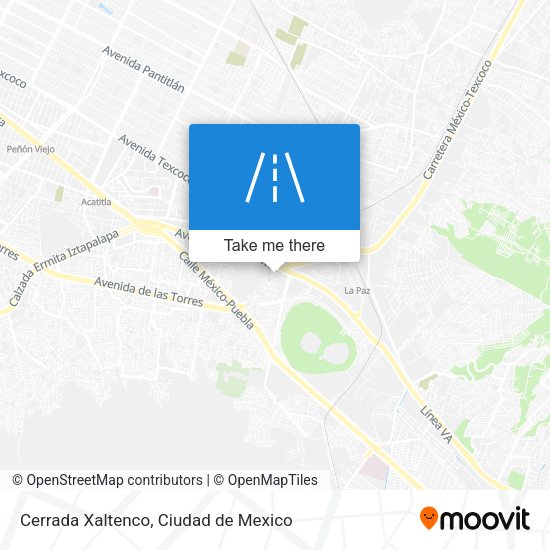 Cerrada Xaltenco map