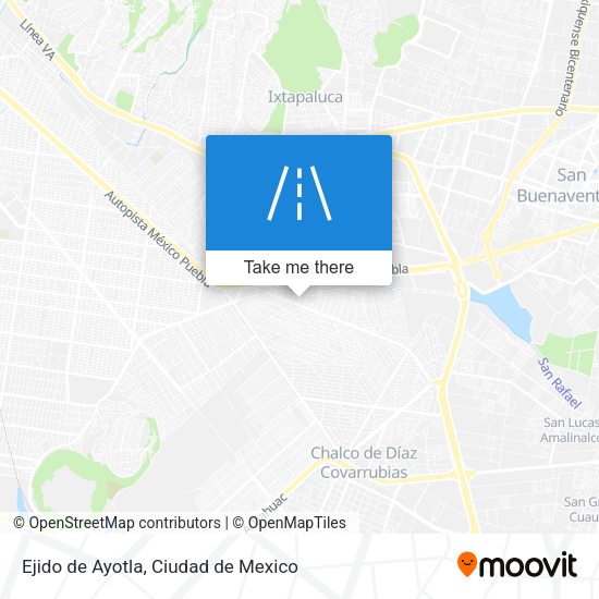 Ejido de Ayotla map