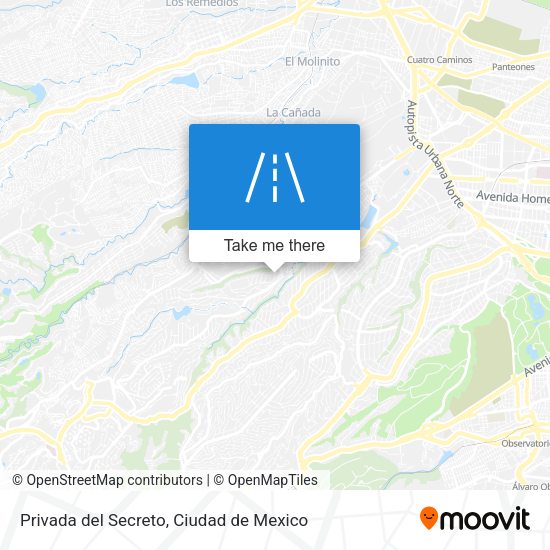 Privada del Secreto map